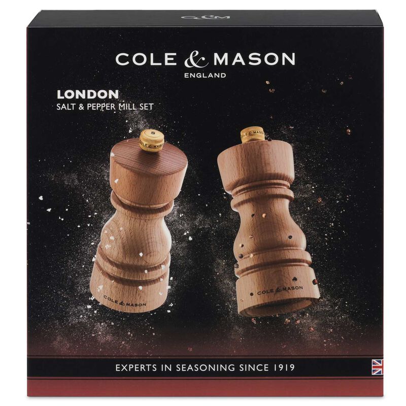 Cole & Mason London Mills Natural Beech 13cm Gift Set image number 1